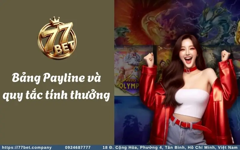 Bang Payline va quy tac tinh thuong trong game Kho Báu Tứ Linh Slots 77Bet