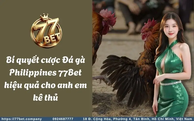 Bi quyet ca cuoc Da Ga Philippines 77Bet hieu qua